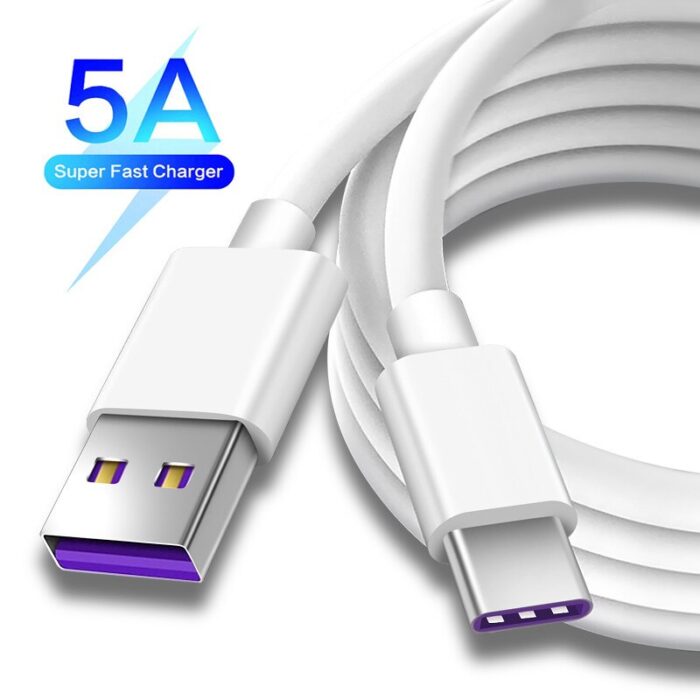 5A USB Type C Cable Fast Charge For Samsung S20 S9 S8 Xiaomi Huawei P30 Pro Mobile Phone Fast Charger Data Cord Wire White Cable - Image 5