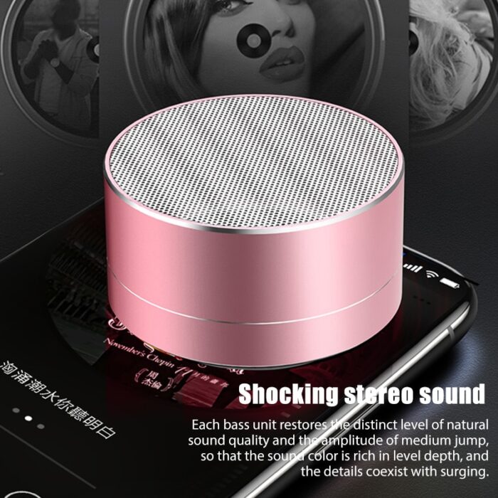 Mini Metal Wireless Bluetooth Speaker for Mobile Phone Computer Laptop Audio Speakers Subwoofer Support TF Card - Image 2