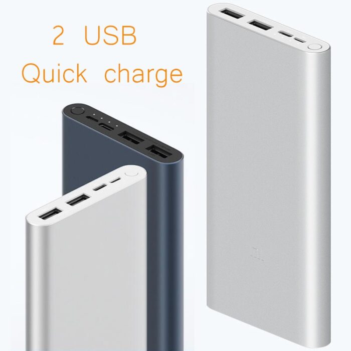 Original Xiaomi Mi Power Bank 3 10000mAh Upgrade with 3 USB Output Supports Two Way Quick Charge 18W Max Powerbank For Smart - Image 2