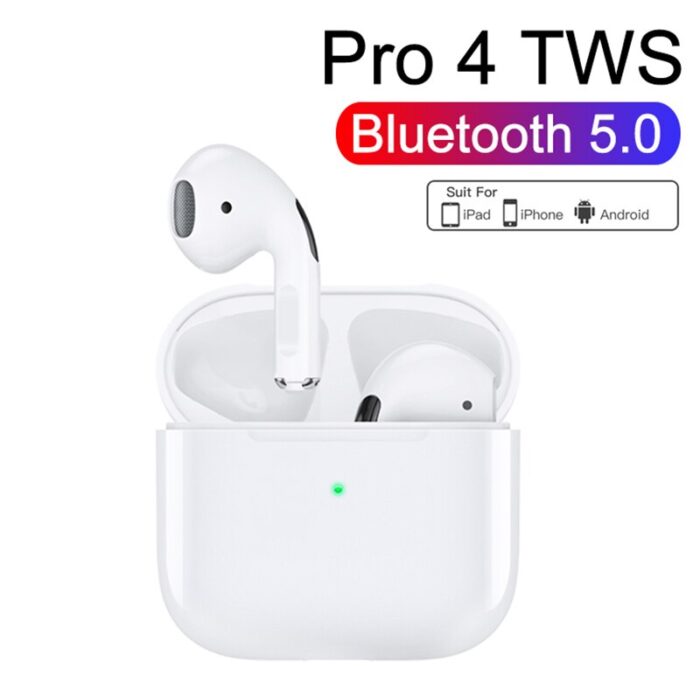 Pro 4 Bluetooth Earphones TWS HD Call Wireless Headphone HiFi Music Earbuds Sports Runing Headset for All Smart Phone Headphones